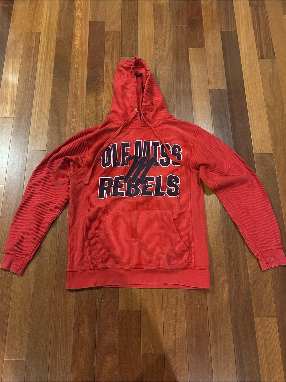 Pressbox Ole Miss Rebels Women's Corded Hooded Sweatshirt